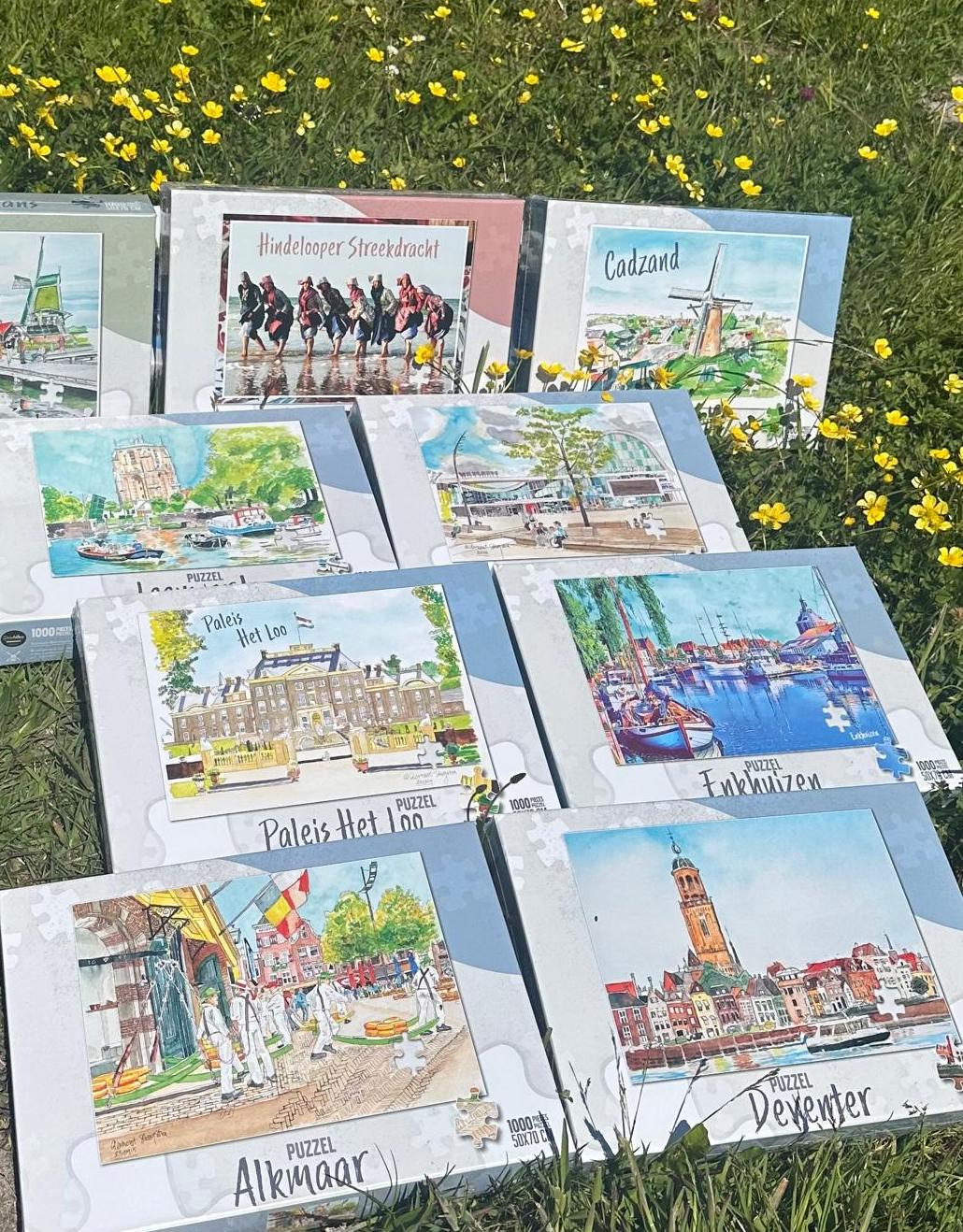 Internationale puzzeldag 2025 puzzels steden Van der Meulen souvenirs
